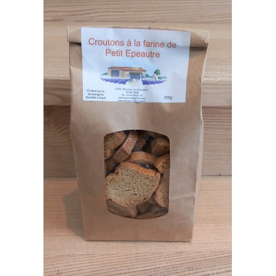 Croutons farine petit épeautre La Loge aux Lavandes Croutons farine petit épeautre La Loge aux Lavandes