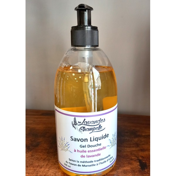 Savon Liquide Lavande - Gel Douche 500ml - Les Lavandes de Champelle