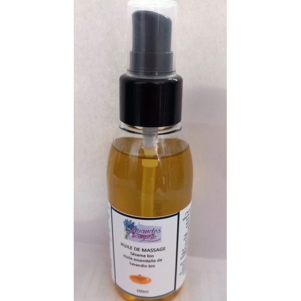 Huile Massage de sesame bio Lavandin 100ml