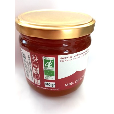 Miel de Châtaigner Bio 500g apiculteur Brantes